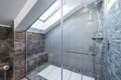 Sleek Shower with Frameless Glass